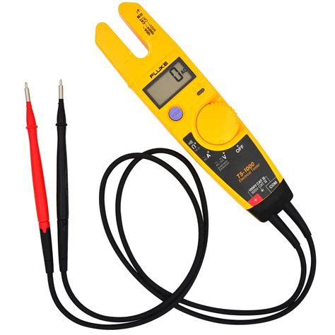 device for testing current in a metal housing|electrical voltage detector.